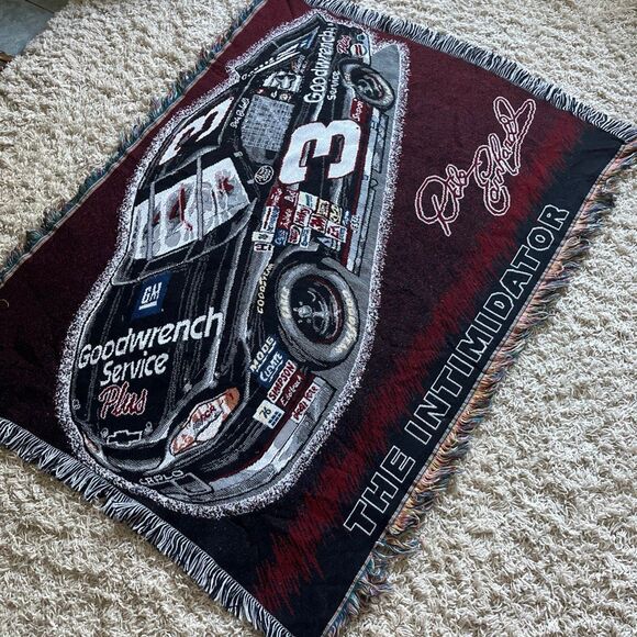 Vintage Dale Earnhardt The Intimidator #3 NASCAR Throw Blanket Tapestry 57×44 EU - Picture 1 of 10